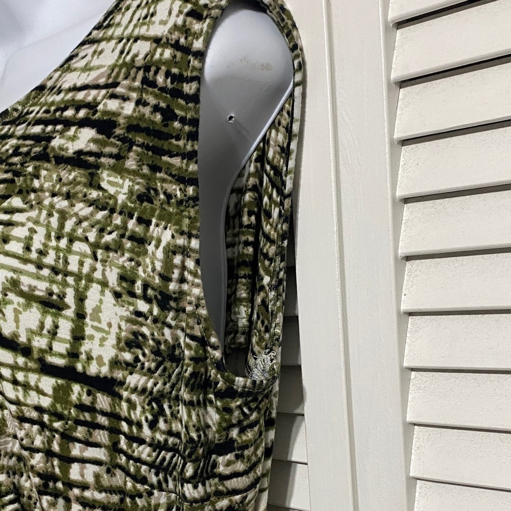 Harve Benard Olive Patterned Midi Dress - Picture 5 of 10